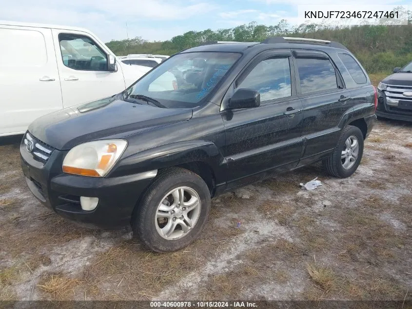 2006 Kia Sportage Ex V6/Lx V6 VIN: KNDJF723467247461 Lot: 40600978