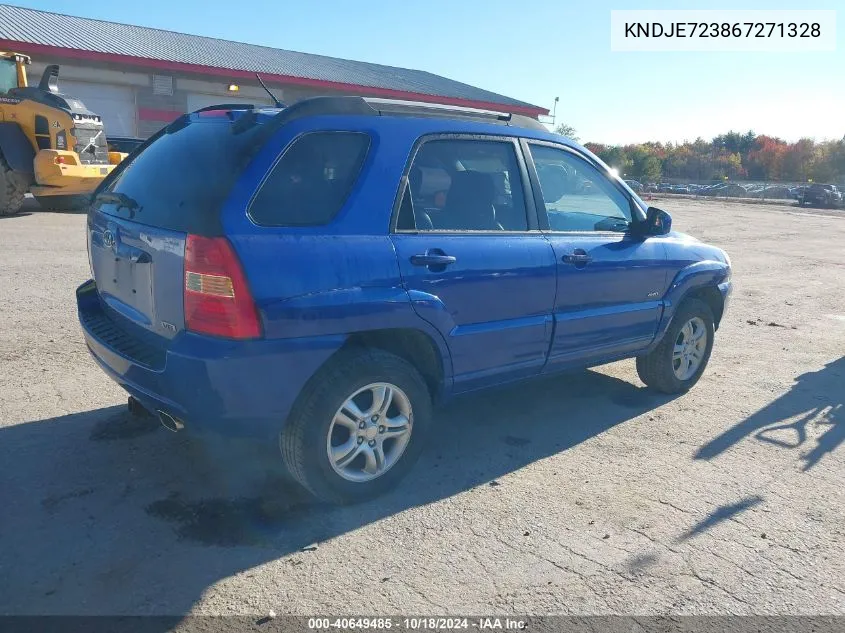 2006 Kia Sportage Ex V6/Lx V6 VIN: KNDJE723867271328 Lot: 40649485