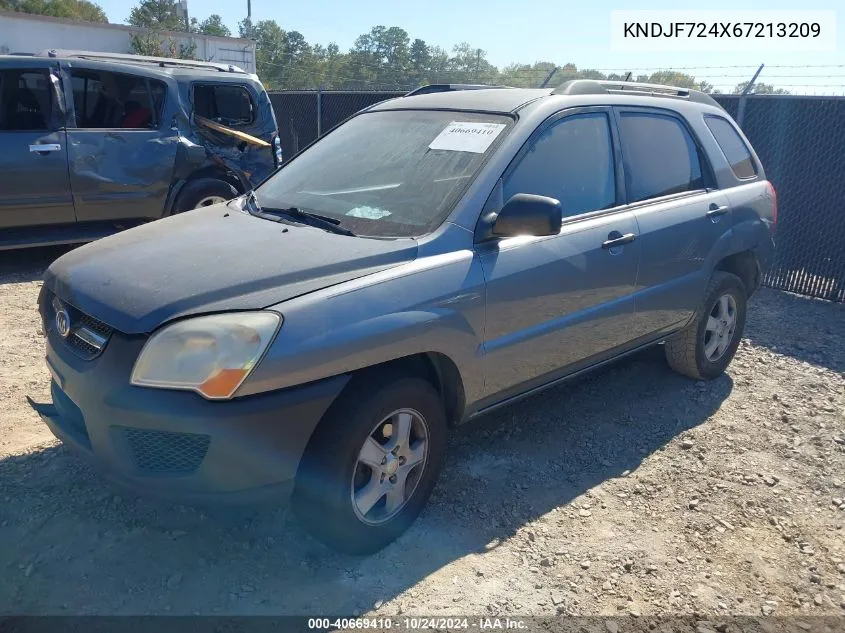 2006 Kia Sportage Lx VIN: KNDJF724X67213209 Lot: 40669410