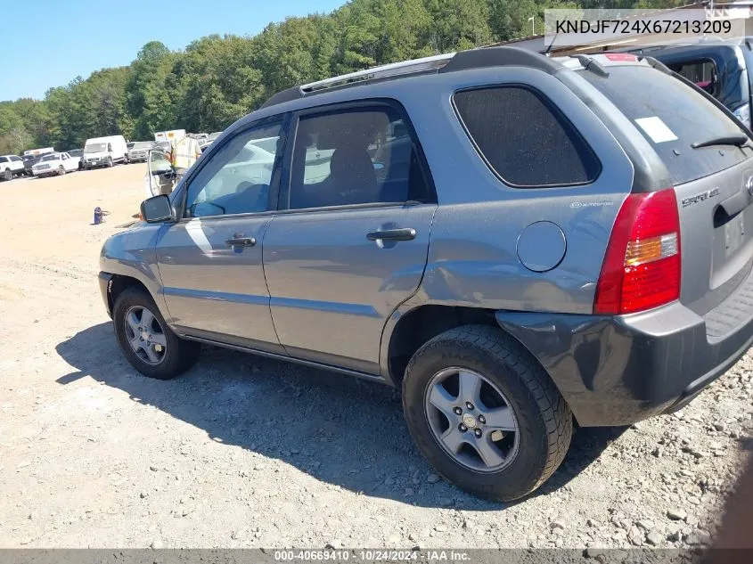 2006 Kia Sportage Lx VIN: KNDJF724X67213209 Lot: 40669410