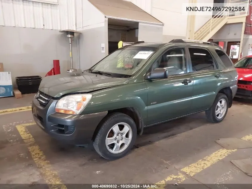 2006 Kia Sportage Lx VIN: KNDJE724967292584 Lot: 40690832