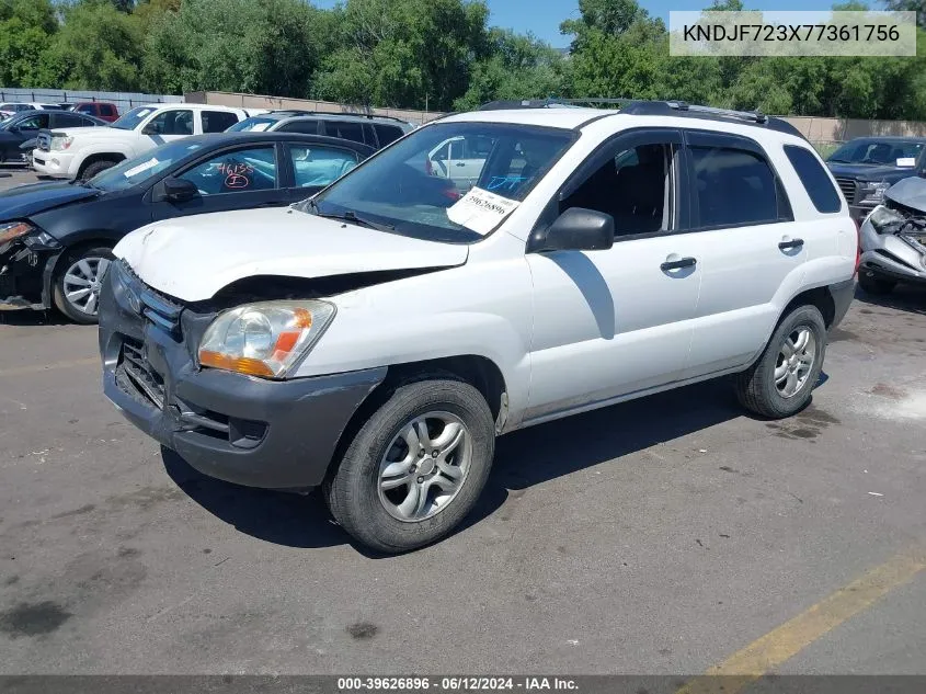 KNDJF723X77361756 2007 Kia Sportage Lx V6