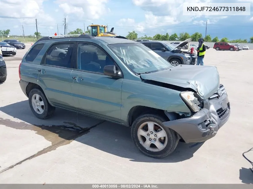 KNDJF724677311848 2007 Kia Sportage Lx