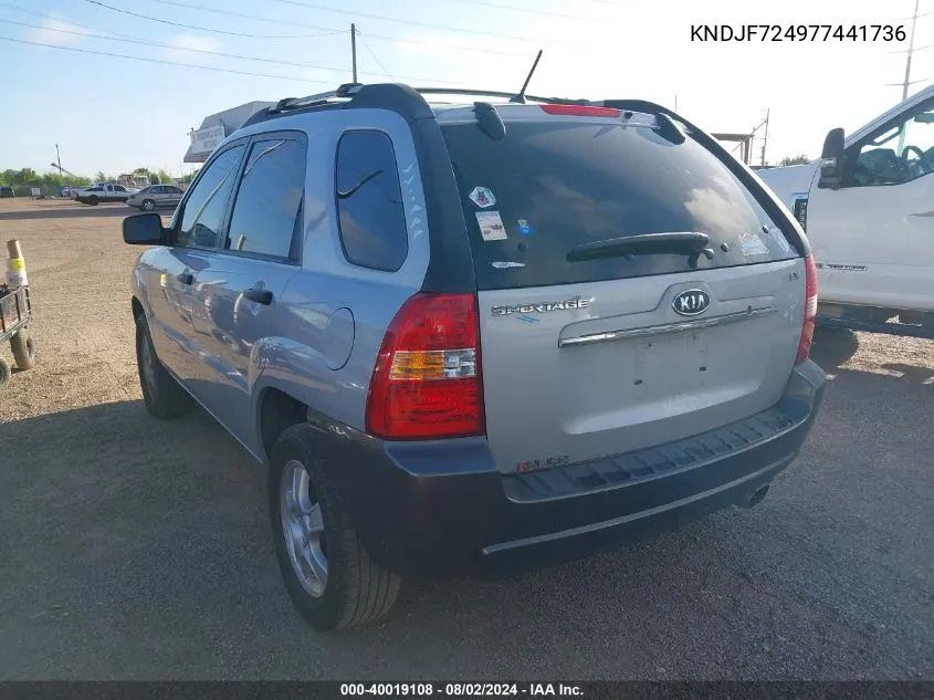 2007 Kia Sportage Lx VIN: KNDJF724977441736 Lot: 40019108