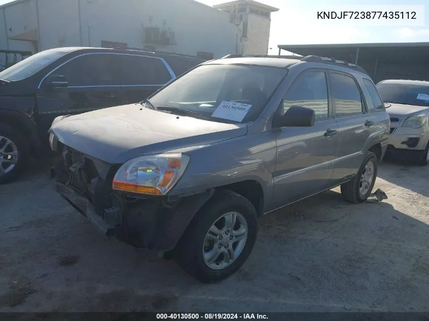 KNDJF723877435112 2007 Kia Sportage Lx V6