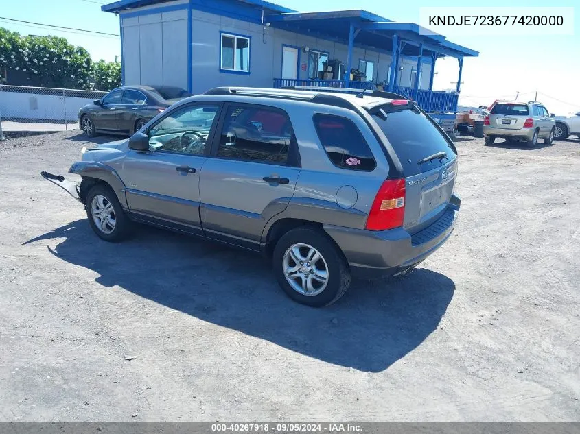 KNDJE723677420000 2007 Kia Sportage Lx V6