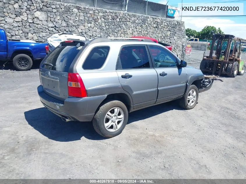 KNDJE723677420000 2007 Kia Sportage Lx V6