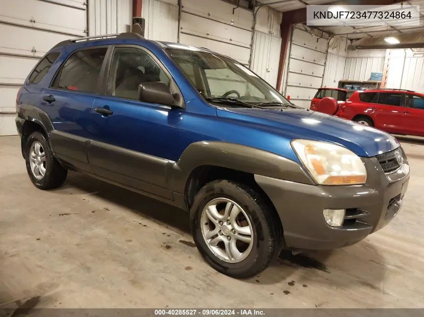 2007 Kia Sportage Lx V6 VIN: KNDJF723477324864 Lot: 40285527