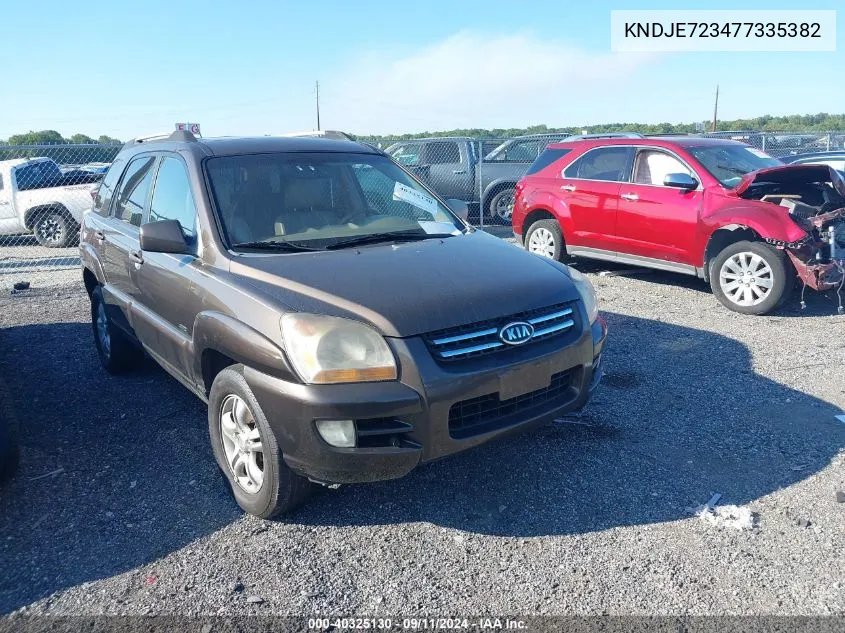 KNDJE723477335382 2007 Kia Sportage Ex V6