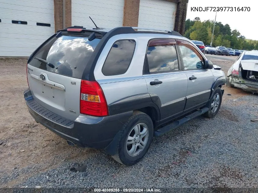 KNDJF723977316470 2007 Kia Sportage Lx V6