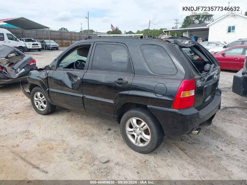 2007 Kia Sportage Ex V6 VIN: KNDJF723577346632 Lot: 40469630