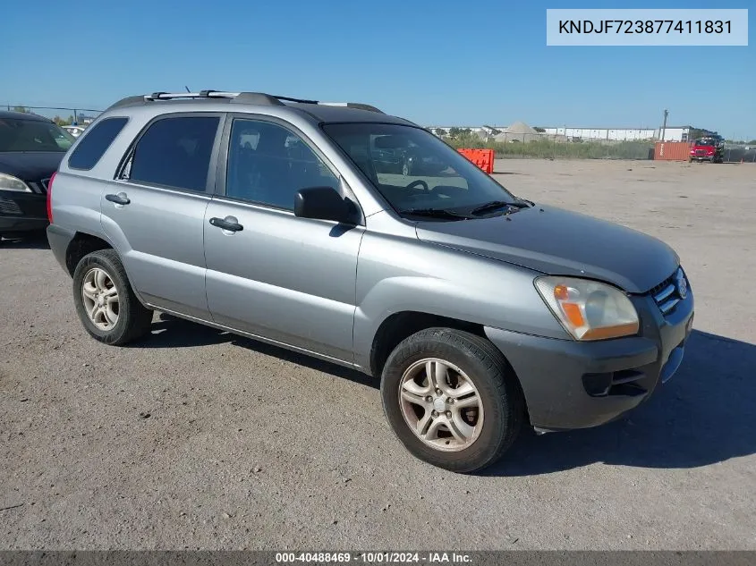 2007 Kia Sportage Lx V6 VIN: KNDJF723877411831 Lot: 40488469