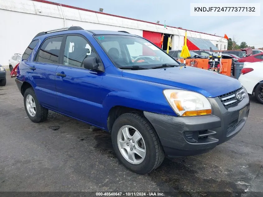 2007 Kia Sportage Lx VIN: KNDJF724777377132 Lot: 40548647