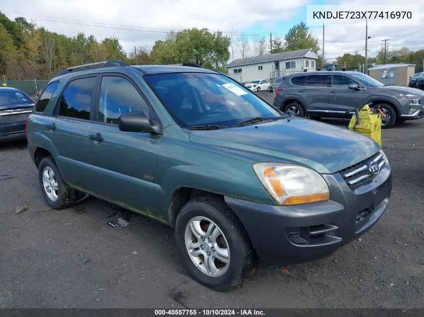 2007 Kia Sportage Lx V6 VIN: KNDJE723X77416970 Lot: 40557755