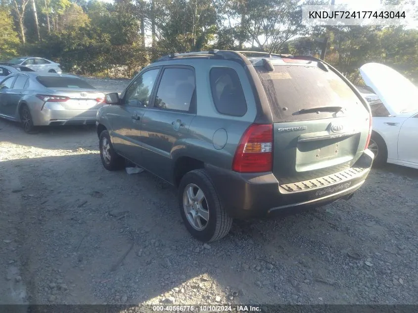 2007 Kia Sportage Lx VIN: KNDJF724177443044 Lot: 40566775