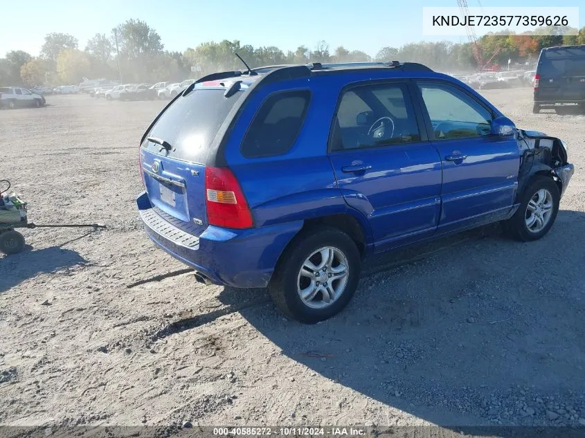 KNDJE723577359626 2007 Kia Sportage Ex V6