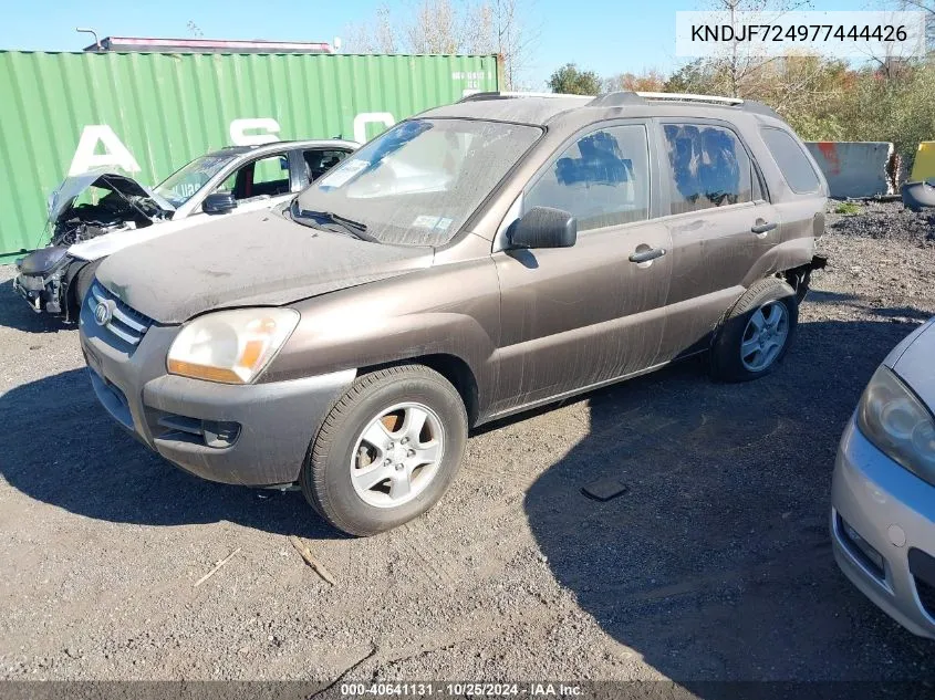 2007 Kia Sportage Lx VIN: KNDJF724977444426 Lot: 40641131