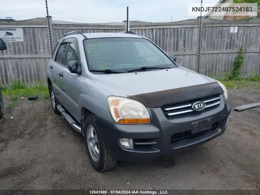 KNDJF722487524183 2008 Kia Sportage