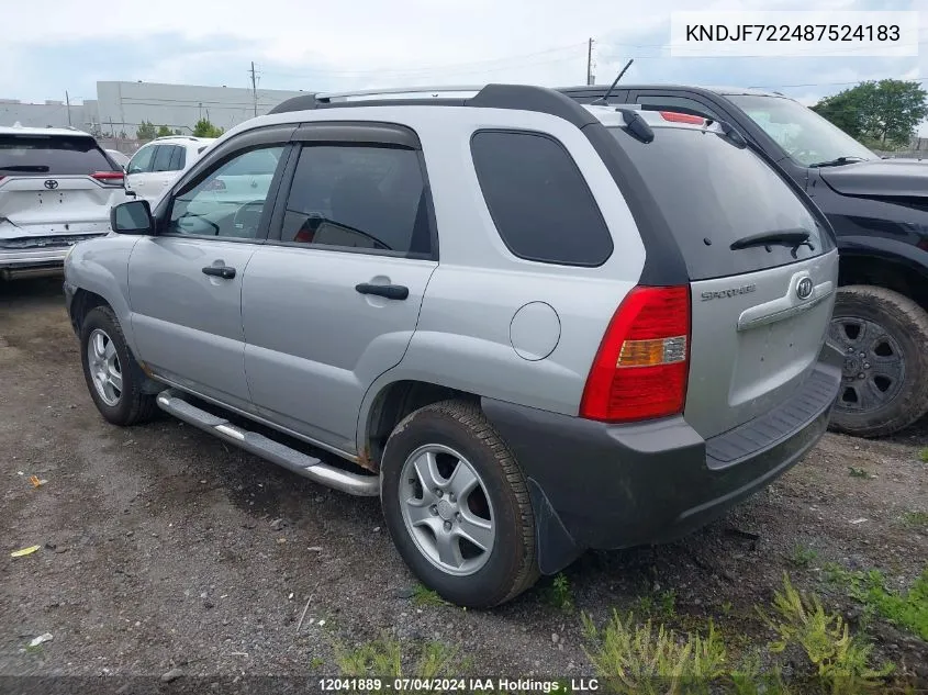 KNDJF722487524183 2008 Kia Sportage