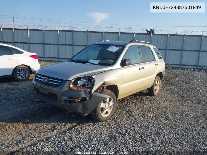 KNDJF724387501849 2008 Kia Sportage Lx