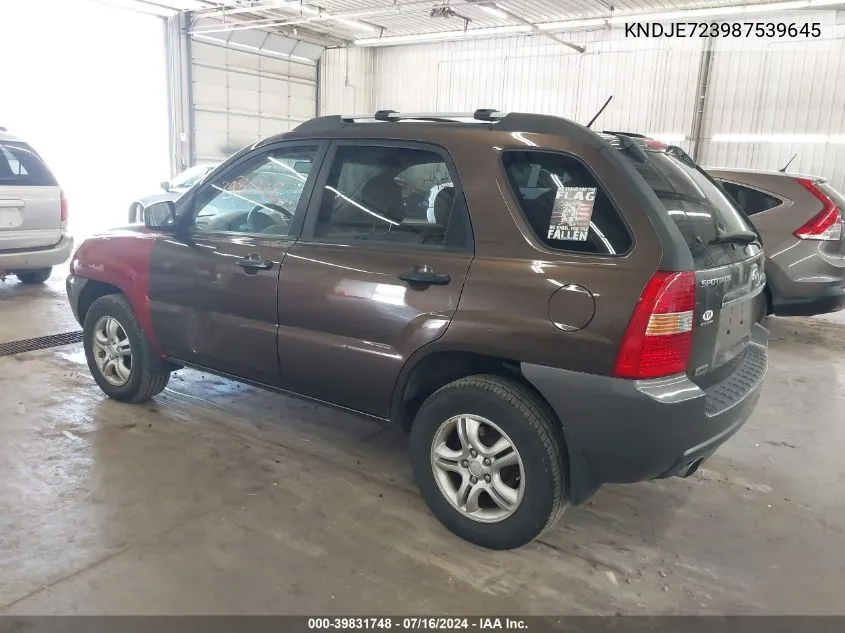 KNDJE723987539645 2008 Kia Sportage Lx V6