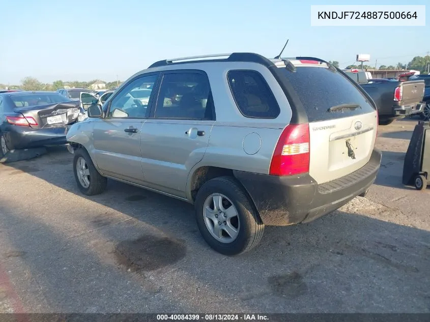 KNDJF724887500664 2008 Kia Sportage Lx