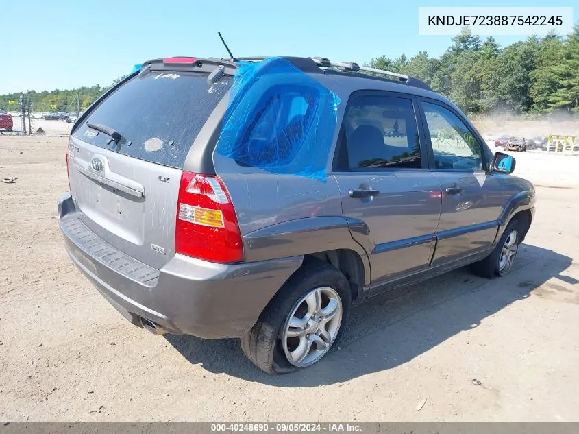 KNDJE723887542245 2008 Kia Sportage Ex/Lx