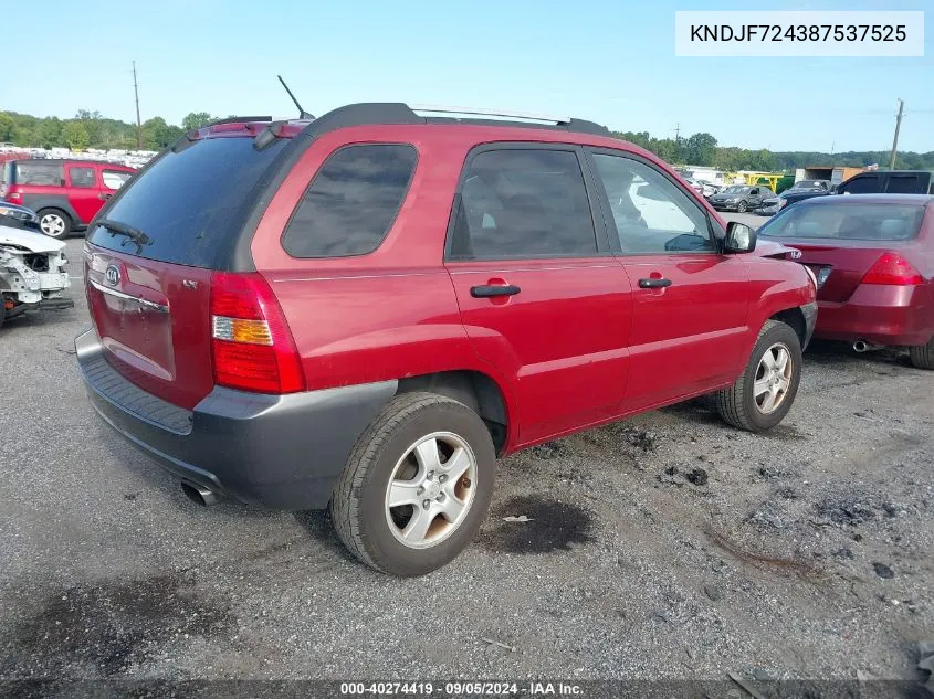 KNDJF724387537525 2008 Kia Sportage Lx