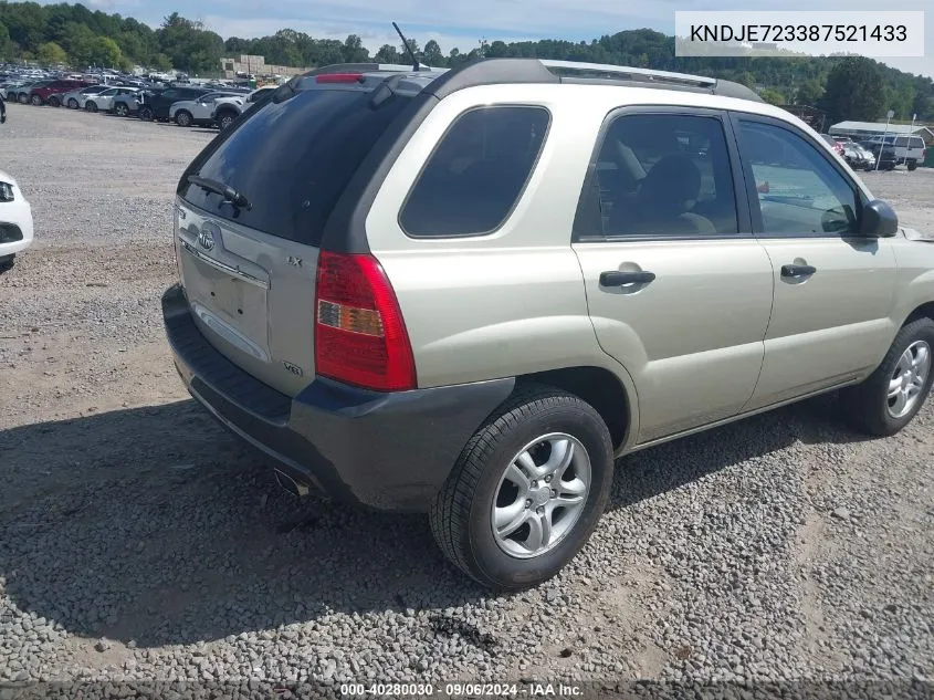 KNDJE723387521433 2008 Kia Sportage Lx V6