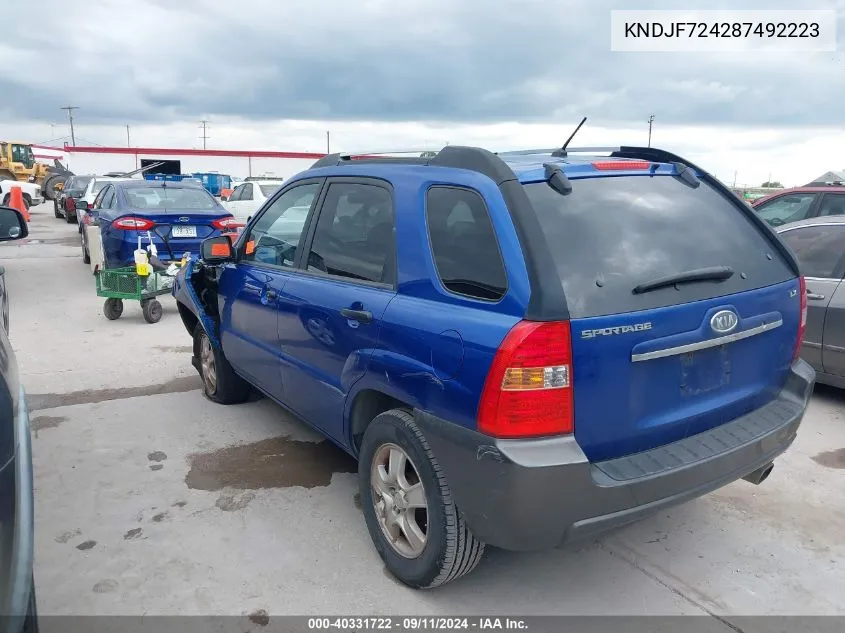 KNDJF724287492223 2008 Kia Sportage Lx