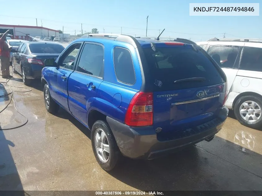 KNDJF724487494846 2008 Kia Sportage Lx