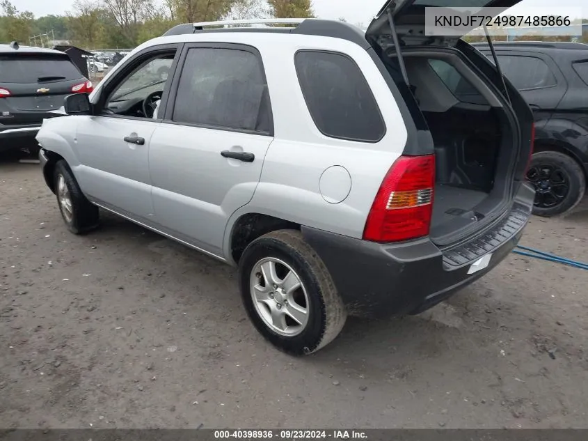 KNDJF724987485866 2008 Kia Sportage Lx