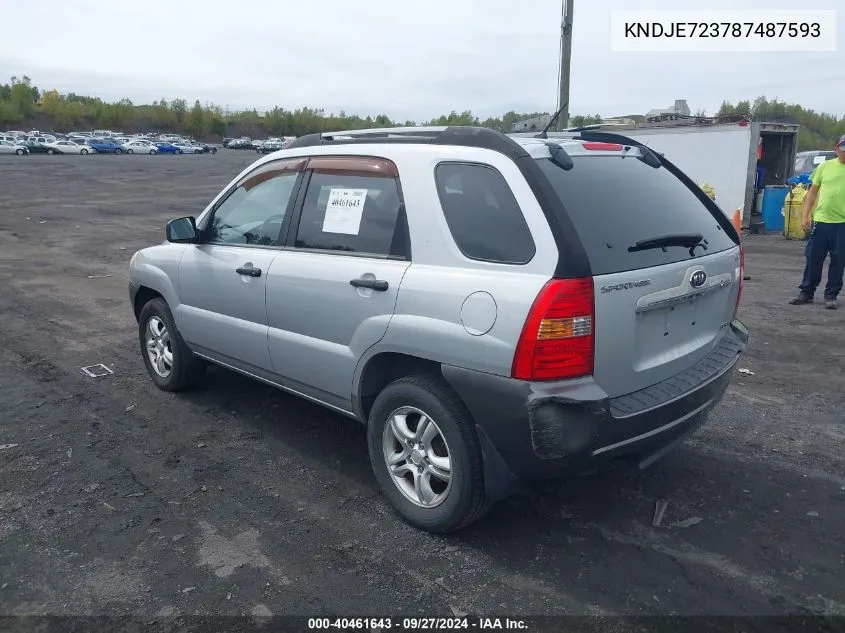 KNDJE723787487593 2008 Kia Sportage Lx V6