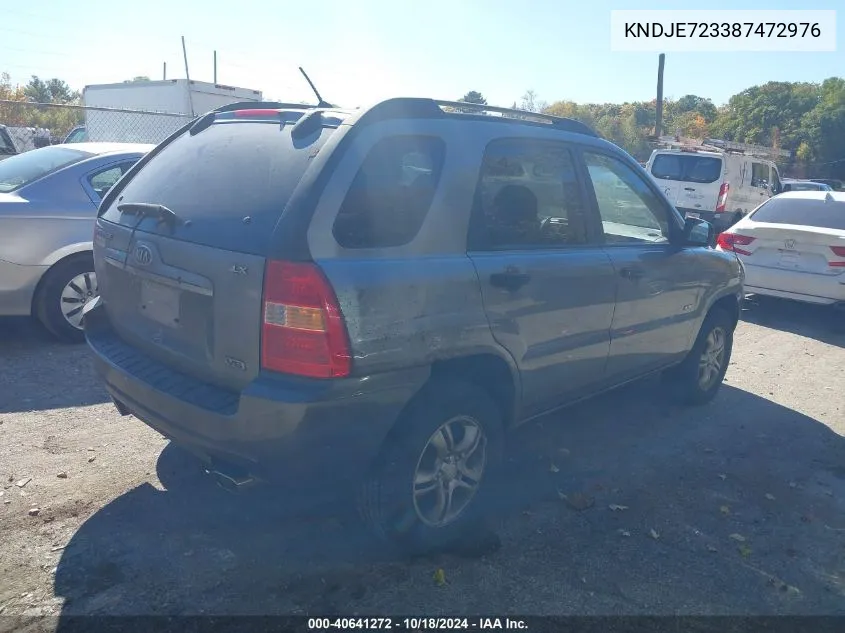 2008 Kia Sportage Lx V6 VIN: KNDJE723387472976 Lot: 40641272