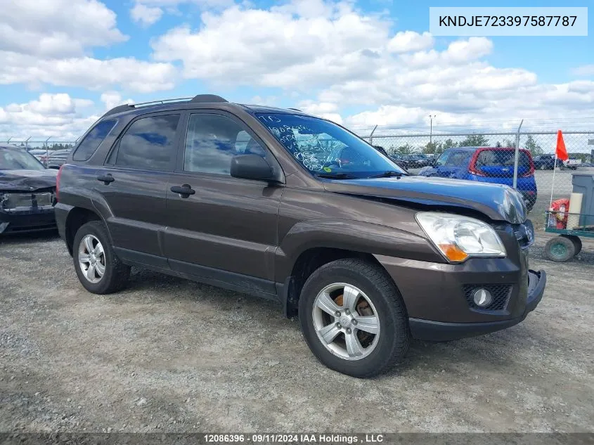 2009 Kia Sportage VIN: KNDJE723397587787 Lot: 12086396