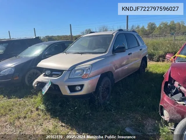 2009 Kia Sportage Lx VIN: KNDJF722797596027 Lot: 20163170