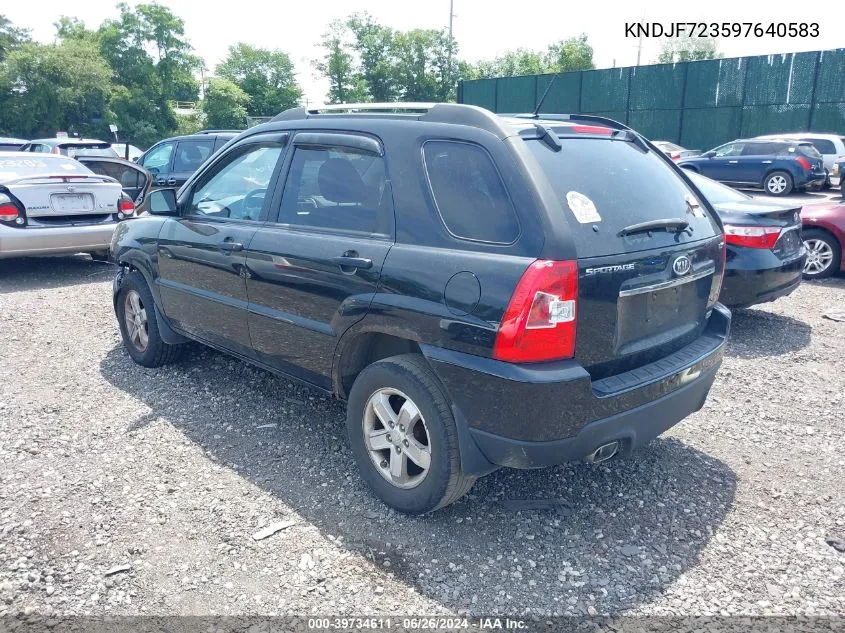 KNDJF723597640583 2009 Kia Sportage Lx V6