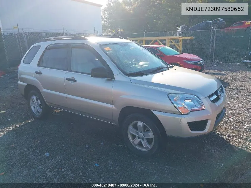 2009 Kia Sportage Lx V6 VIN: KNDJE723097580652 Lot: 40219487