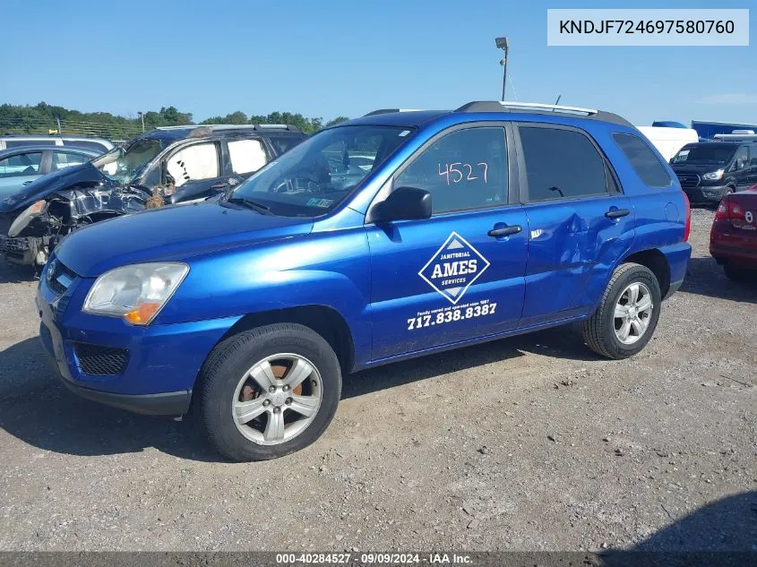 KNDJF724697580760 2009 Kia Sportage Lx