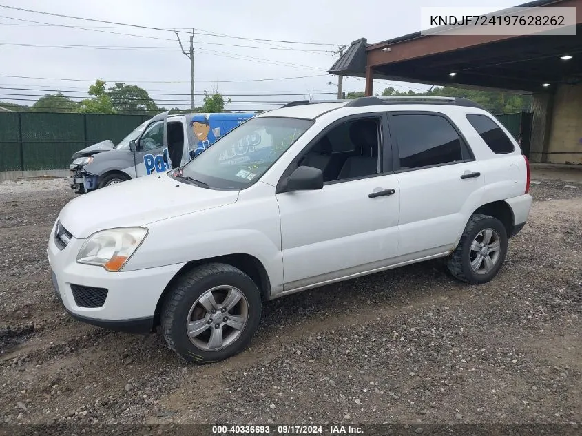 2009 Kia Sportage Lx VIN: KNDJF724197628262 Lot: 40336693