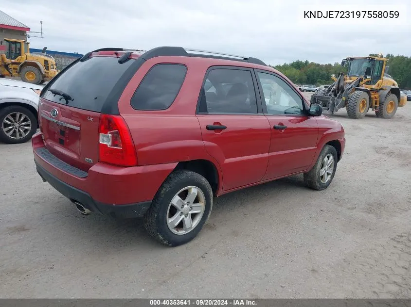 KNDJE723197558059 2009 Kia Sportage Lx V6