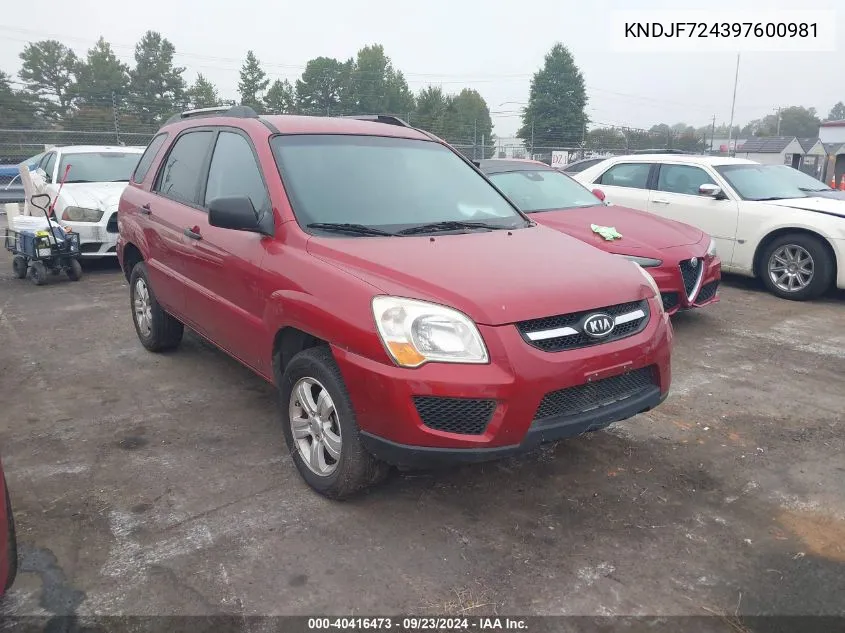 KNDJF724397600981 2009 Kia Sportage Lx