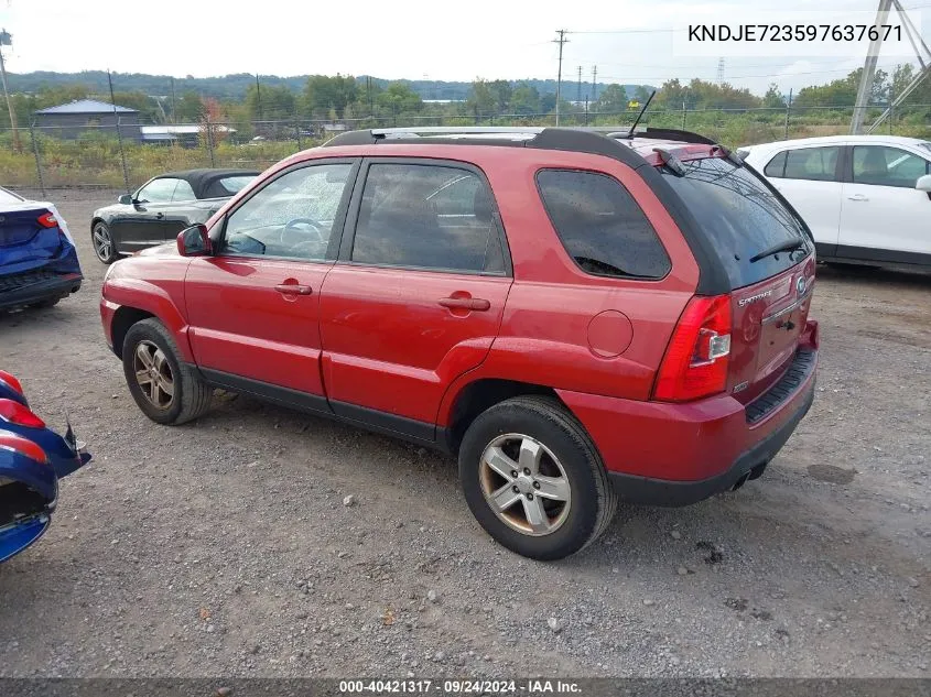 KNDJE723597637671 2009 Kia Sportage Lx/Ex