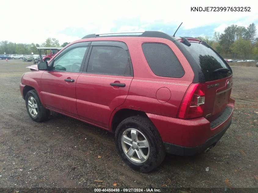 KNDJE723997633252 2009 Kia Sportage Lx V6