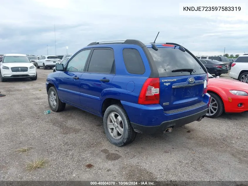 KNDJE723597583319 2009 Kia Sportage Lx/Ex