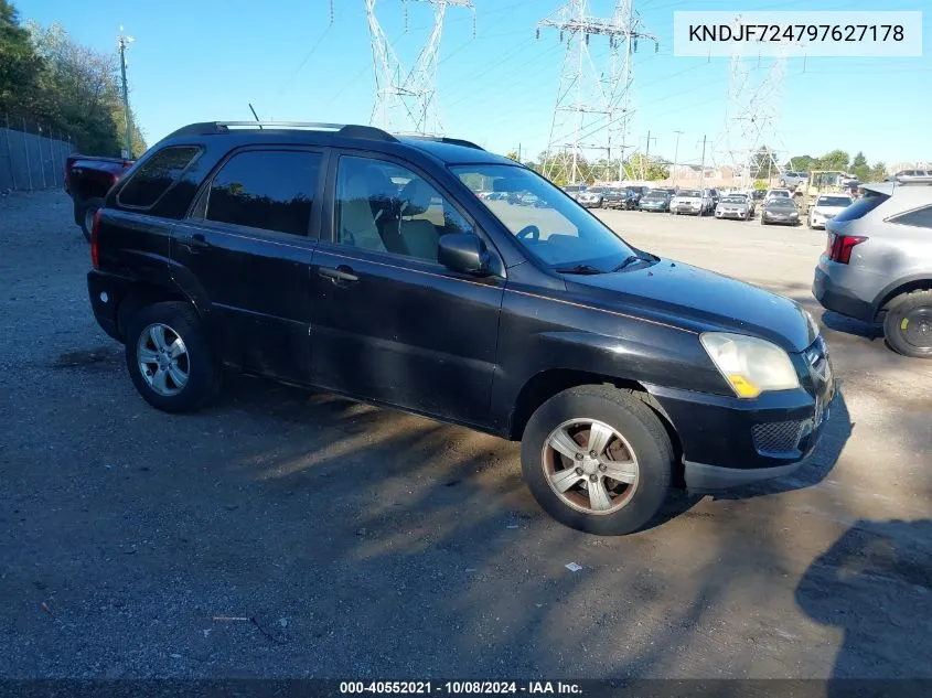 2009 Kia Sportage Lx VIN: KNDJF724797627178 Lot: 40552021