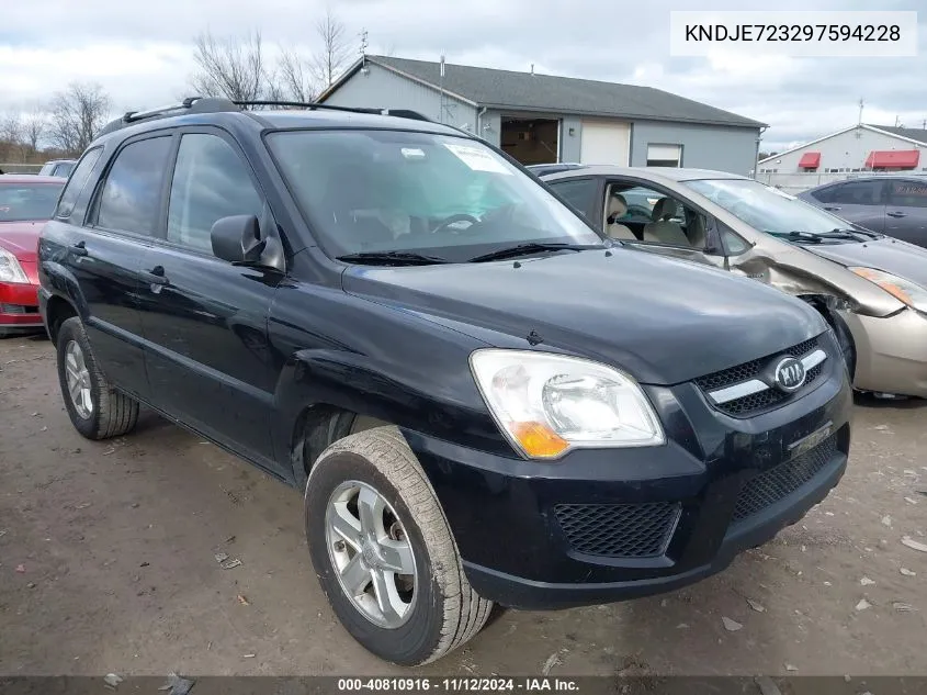 2009 Kia Sportage Lx V6 VIN: KNDJE723297594228 Lot: 40810916