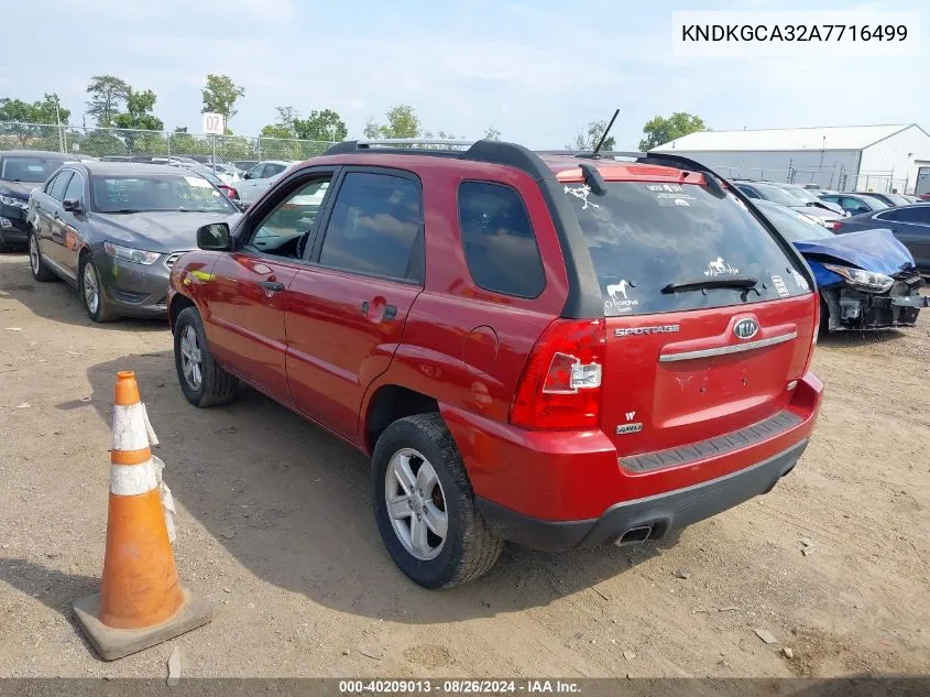 2010 Kia Sportage Lx V6 VIN: KNDKGCA32A7716499 Lot: 40209013