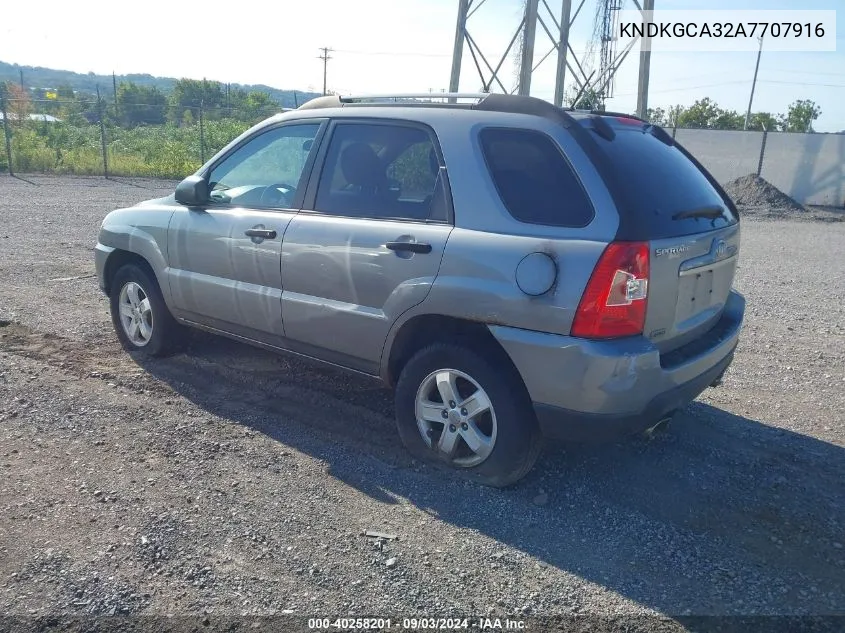 2010 Kia Sportage Lx V6 VIN: KNDKGCA32A7707916 Lot: 40258201