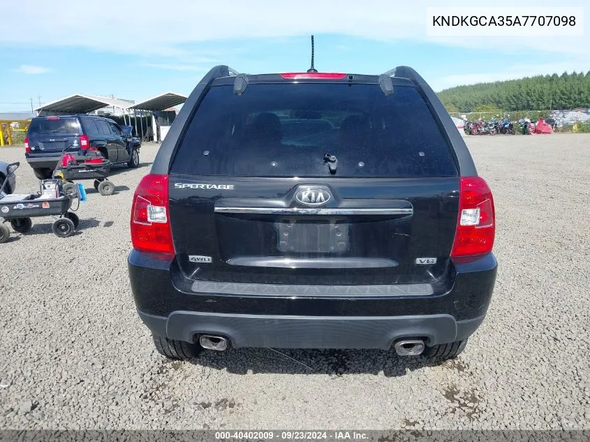 2010 Kia Sportage Lx V6 VIN: KNDKGCA35A7707098 Lot: 40402009